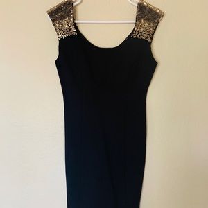 Black dress with Gold details